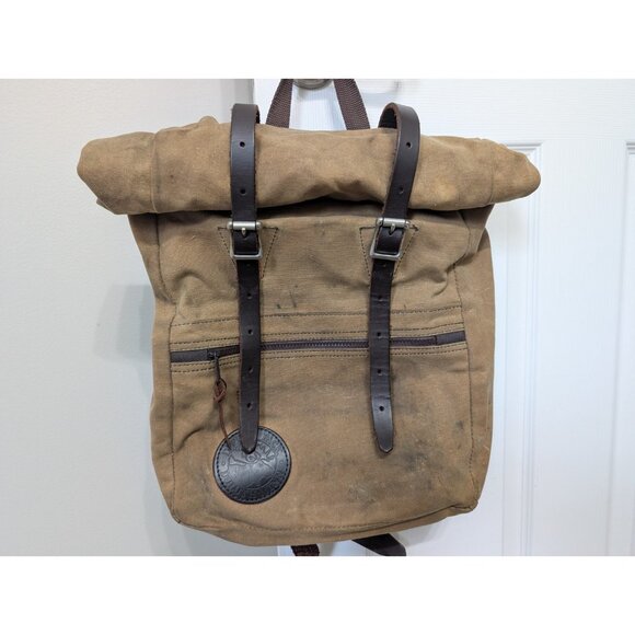 Duluth Pack Scout Roll Top backpack Waxed Canvas Distressed - Picture 1 of 10